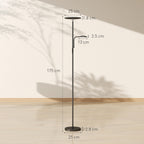 Floor Lamp with 2 Light Points Adjustable to 4 Levels, Temperature 2700K-6500K and Remote Control, Black
