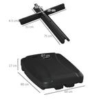 Fillable Arm Umbrella Base up to 75kg with T-Base Included, 80x60x17cm, Black