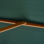 3x2.5 m Garden Umbrella with Rope Opening, 8 Ribs, in Wood and Polyester, Dark Green - Borge' Group Limited