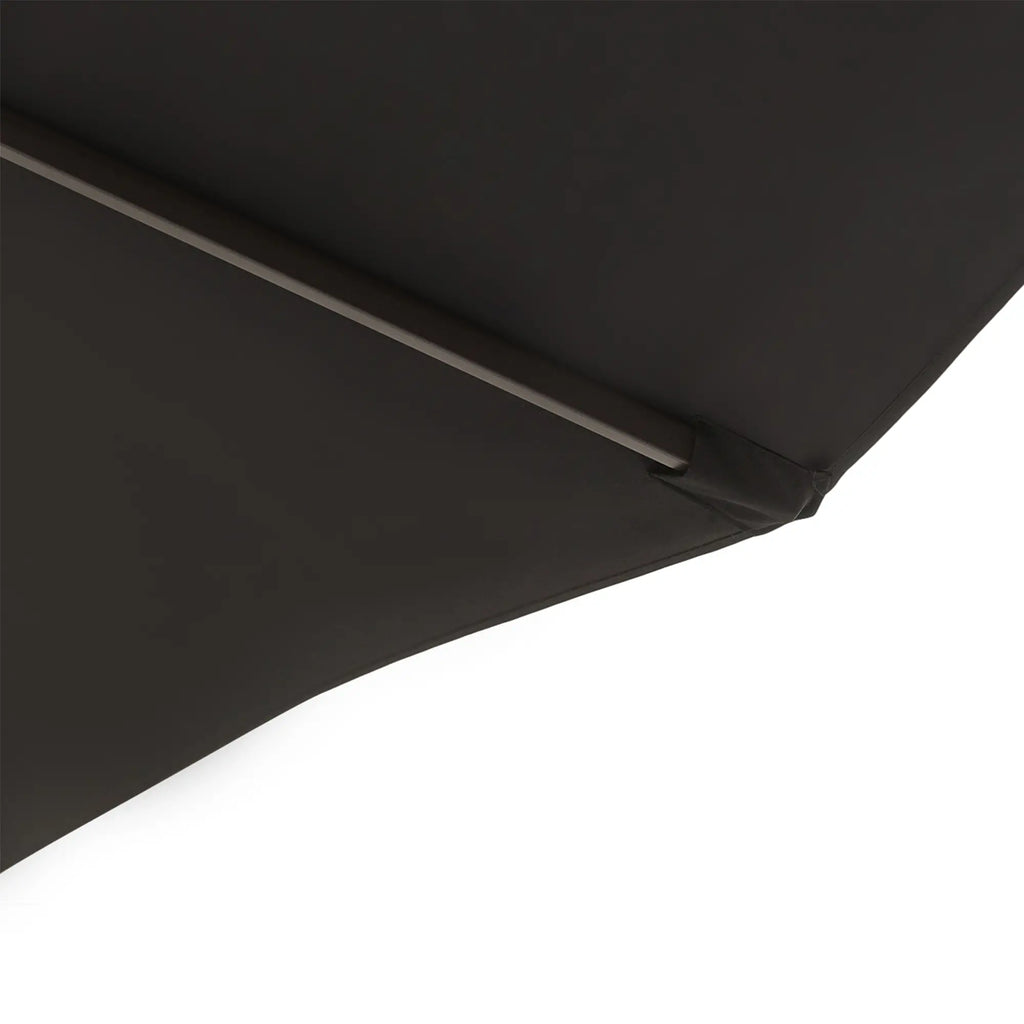 Double Garden Umbrella with Crank Opening, in Steel and Polyester, 460x270x240 cm, Black - Borge' Group Limited