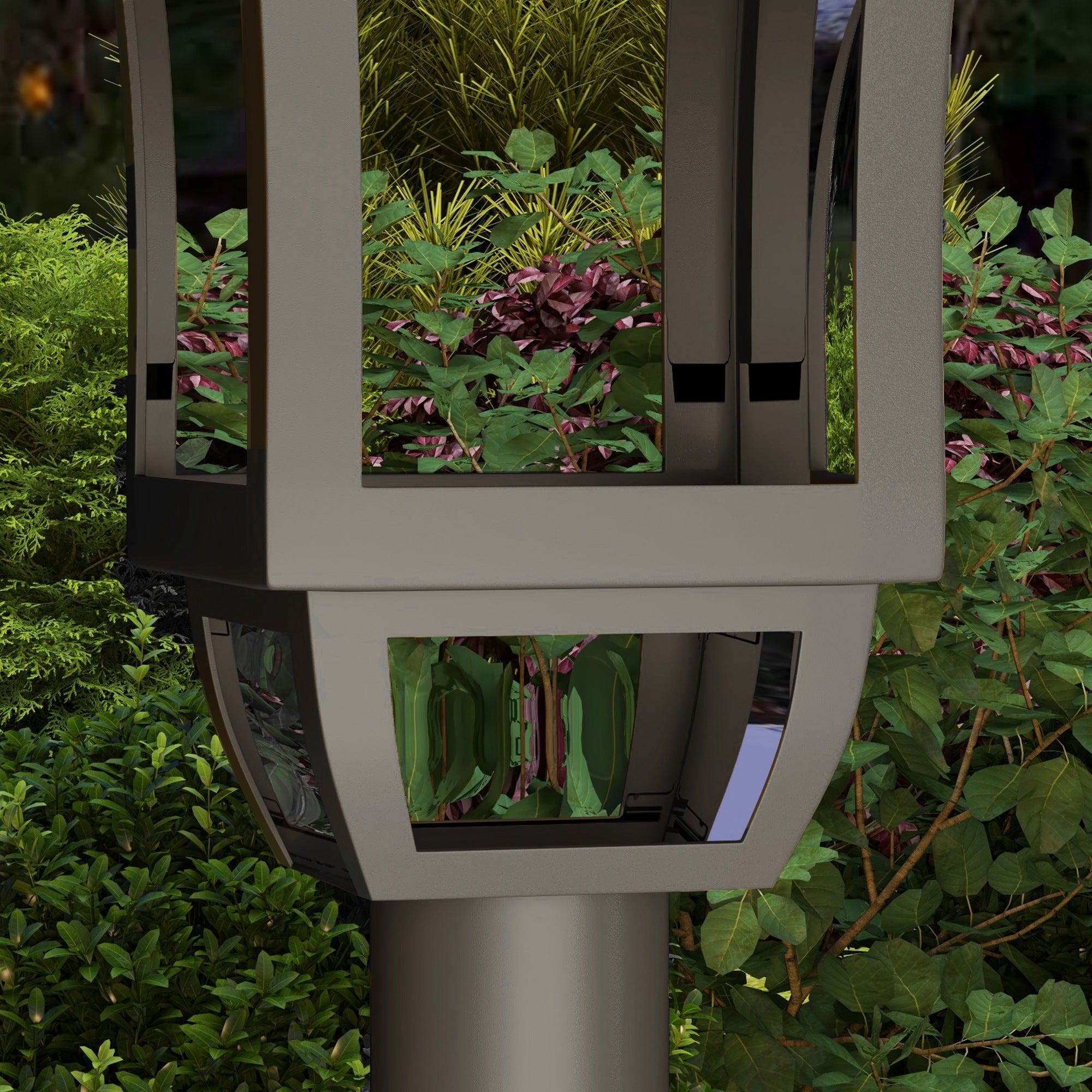 Outsunny Garden Lamp with 6h Autonomy and Ground Anchoring, in ABS and Polycarbonate, 15x15x127 cm, Black - Borgè