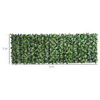 Outsunny 3x1m Artificial Hedge Roll in PE and Fabric for Balcony and Garden, Light Green and Dark Green