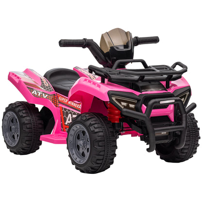 Electric Quad for Children 18-36 Months with 6V Rechargeable Battery, in Metal and PP, 70x42x45 cm, Pink