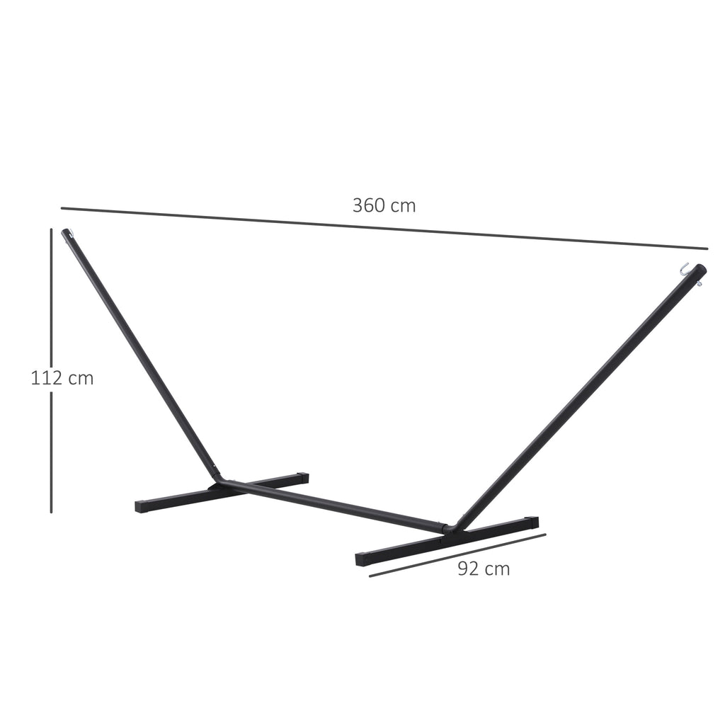 Hammock Frame Max. Support 120 Kg Metal 360x92x112cm
