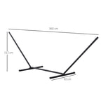 Hammock Frame Max. Support 120 Kg Metal 360x92x112cm