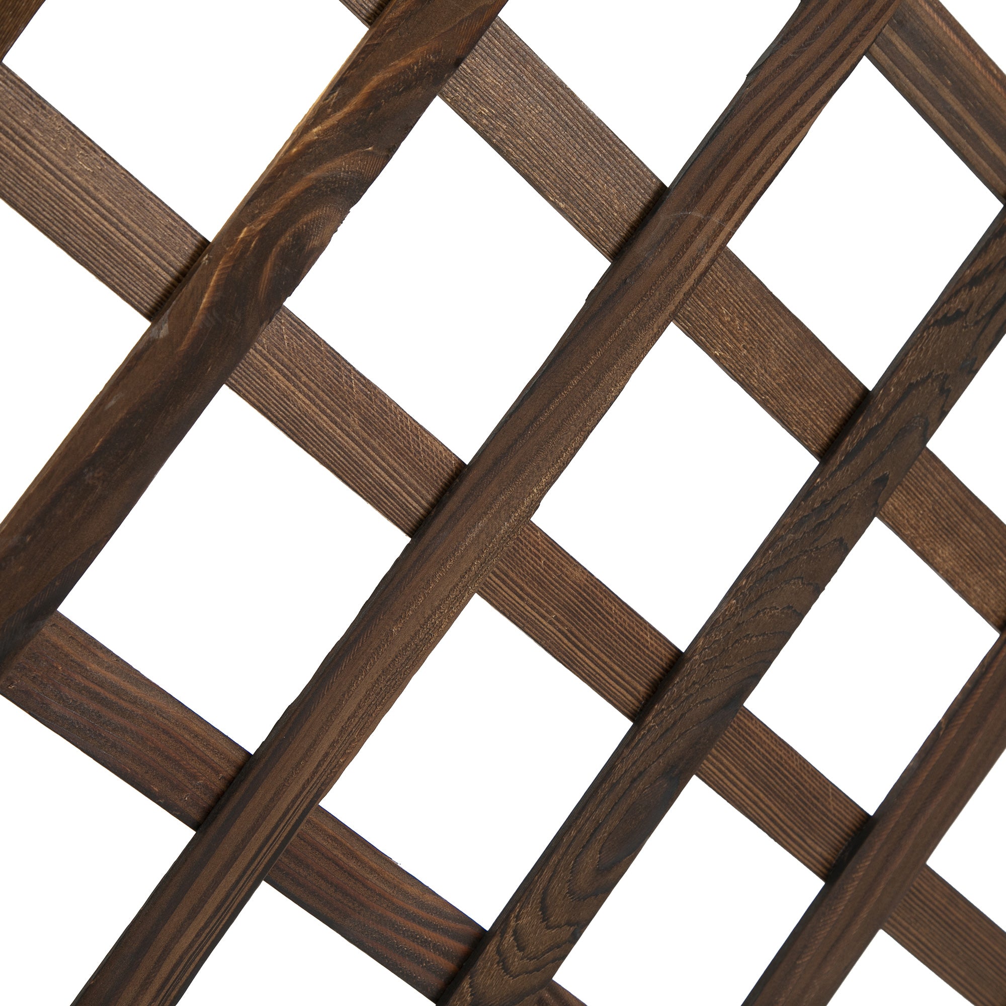 Outsunny Outdoor Fioriera with grilled for climbing and vase, in fir wood, 72.5x31.5x149.5 cm - Borgè