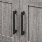 Vanity Unit with 2 Door Cabinet and Wooden Shelves 60x30x60cm, Grey