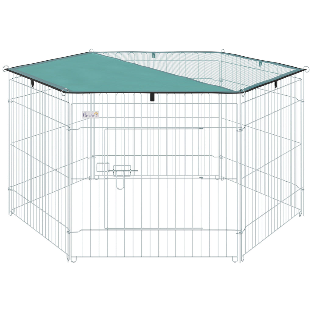 Folding Wire Playpen for Dogs and Puppies Ø120x60 cm with Waterproof Polyester Cover