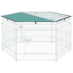 Folding Wire Playpen for Dogs and Puppies Ø120x60 cm with Waterproof Polyester Cover