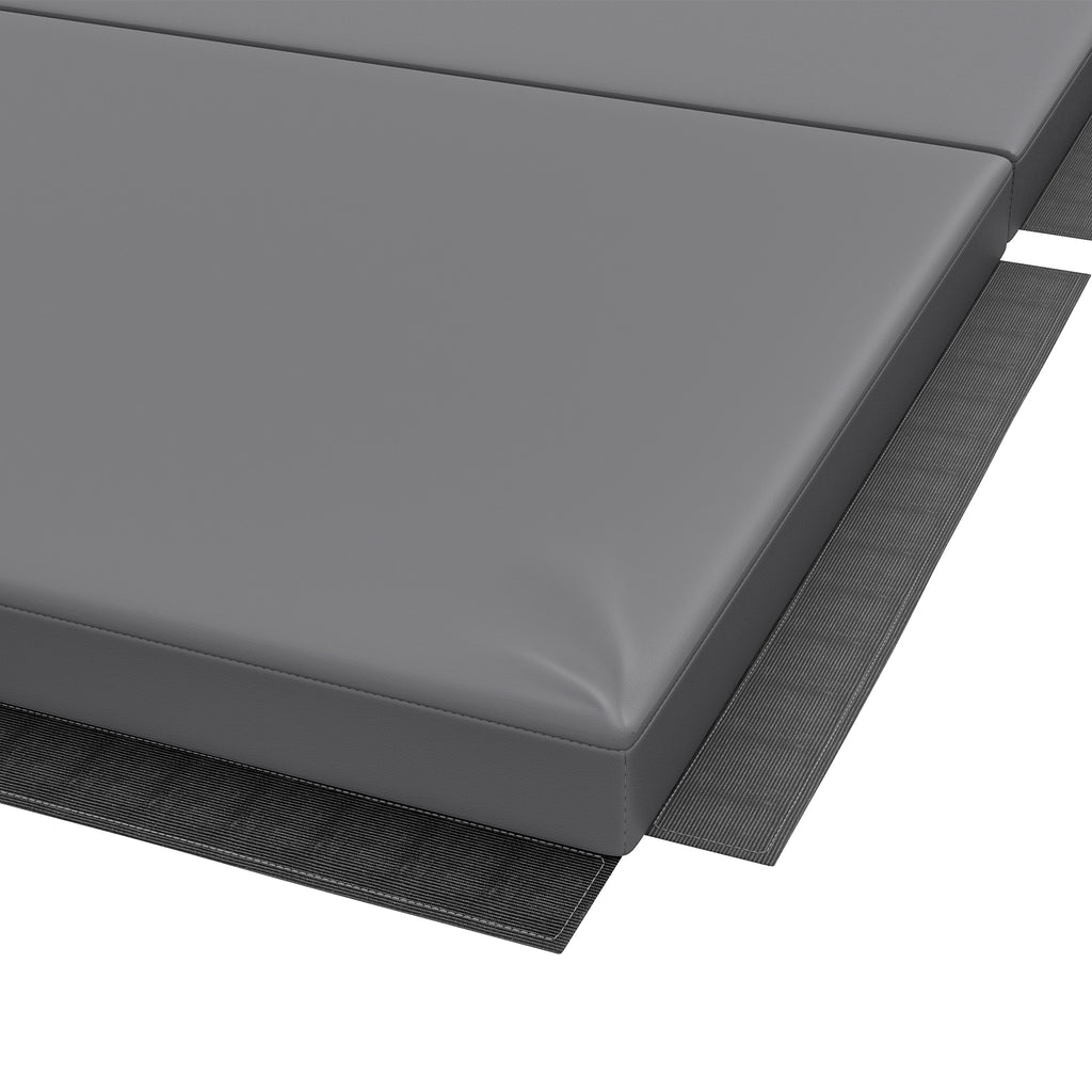 Foldable Gymnastics Mat, 5cm Thick and Non-Slip Fitness Mat, 180x80x5cm, Grey