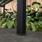 Outsunny 2 -seater garden bench with decorated back and armrests, 125x50x75cm, black - Borgè