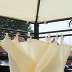 4x3m Garden Gazebo with 6 Removable Walls in Anti-UV Polyester, Cream