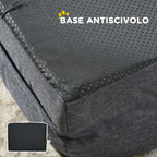 Medium Dog Bed with Removable Washable Cushion, 90x69x21cm, Charcoal Grey