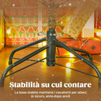 210cm Tall Snow-Covered Christmas Tree with Realistic Branches and Foldable Metal Base