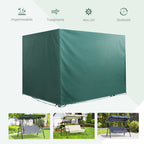 Garden Swing Cover Waterproof Anti-UV Anti-Mold with PE Fixing 215x155x150cm Green