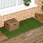 Outsunny Artificial Grass, Realistic Synthetic Lawn, 30x30cm, Dark Green