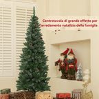 150cm Tall Snow-Covered Christmas Tree with 395 Branches, Pine Cones and Steel Base