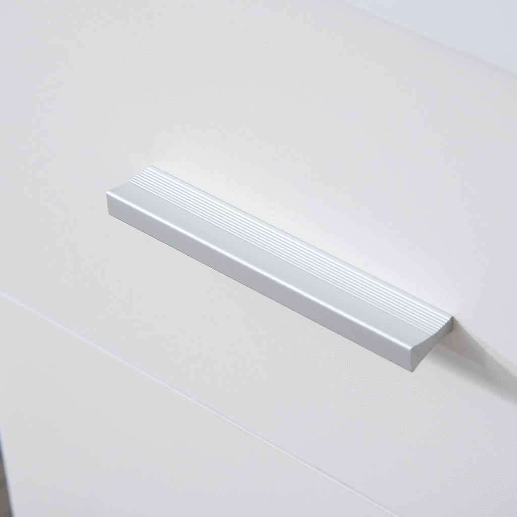 Homcom Modern Angular Wooden Desk with drawer, locker and shelves, office furniture and home, white - Borgè