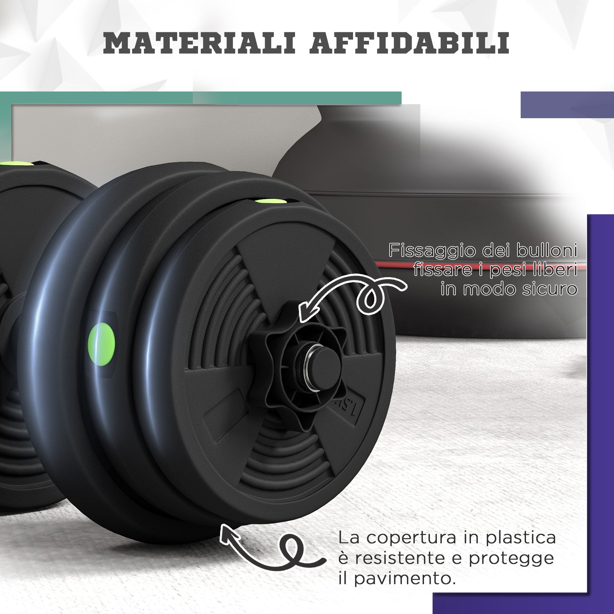 SPORTNOW 2-in-1 Set with 2 Dumbbells Convertible to a Barbell, Total Weight 25 kg and Adjustable Weight Discs, Black