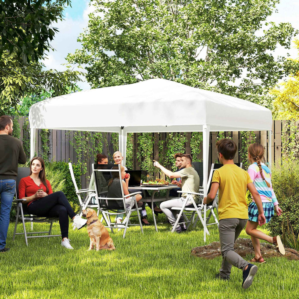 Outsunny Folding Gazebo with Ropes and Garden Pegs