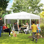 Outsunny Folding Gazebo with Ropes and Garden Pegs