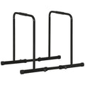 SPORTNOW Adjustable Height Steel Dip Bar with 6 Adjustable Lengths, 90-102x65x80-90 cm, Black