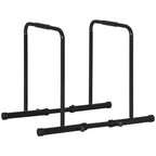 SPORTNOW Adjustable Height Steel Dip Bar with 6 Adjustable Lengths, 90-102x65x80-90 cm, Black