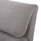 2-in-1 Reclining Sofa Bed with Extra-Large Seat, Velvet Effect, Grey