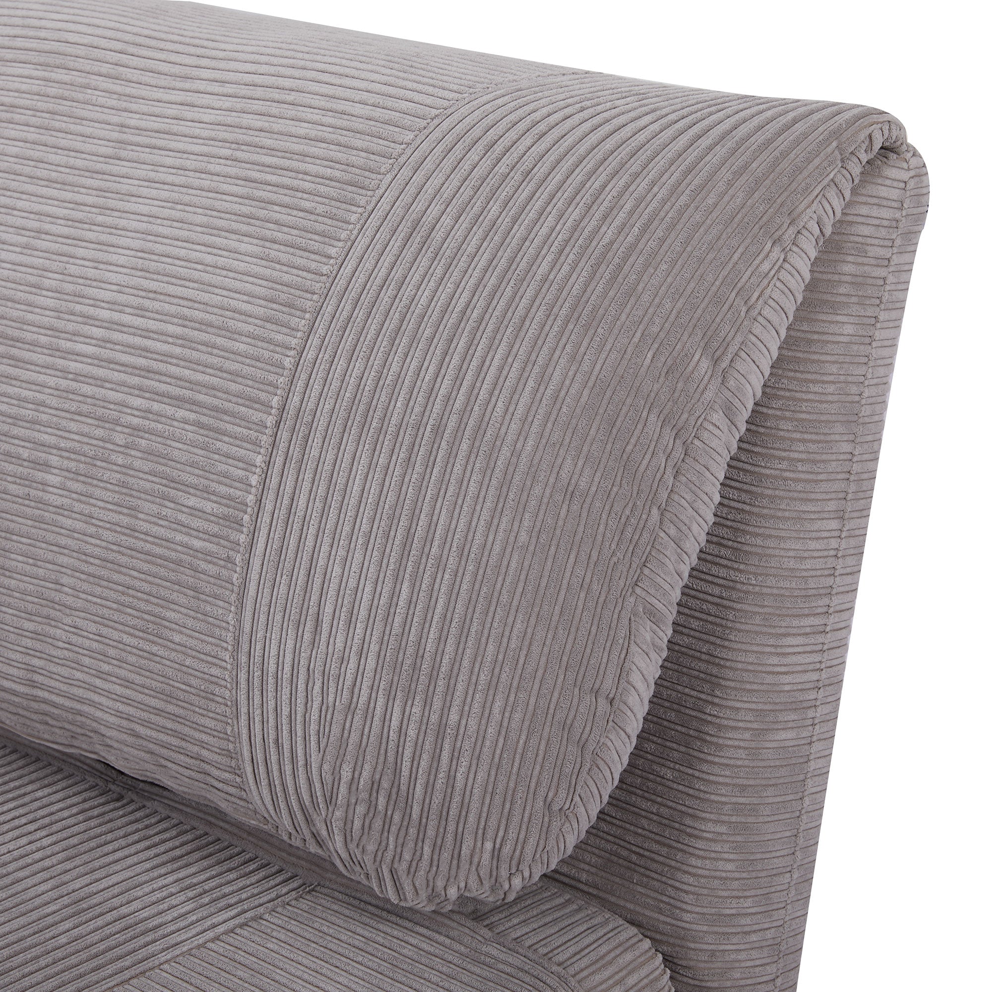 2-in-1 Reclining Sofa Bed with Extra-Large Seat, Velvet Effect, Grey