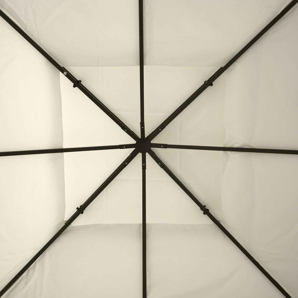 Outsunny Garden Gazebo Cover Replacement Roof Anti-UV Waterproof Polyester 3x3m Cream