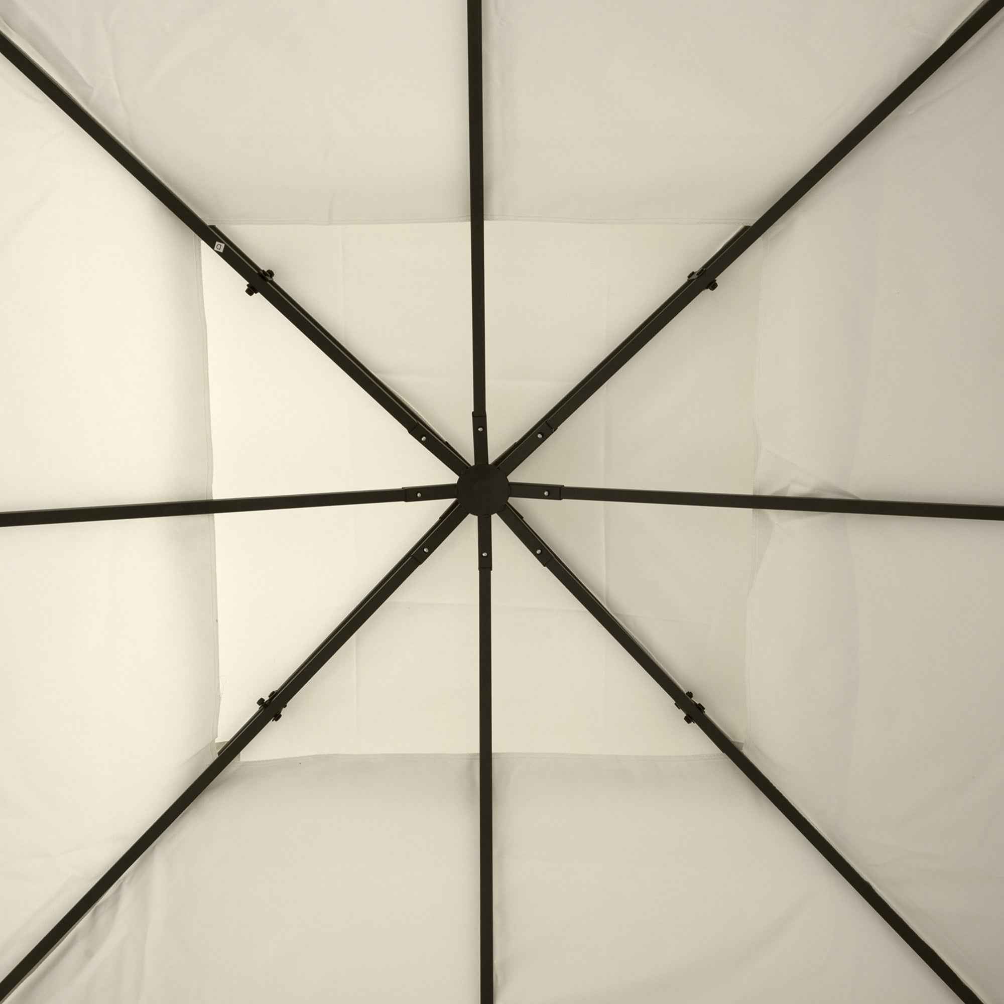 Outsunny Garden Gazebo Cover Replacement Roof Anti-UV Waterproof Polyester 3x3m Cream