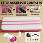 Inflatable Gymnastics Mat 2.05m with Electric Pump and Carry Bag