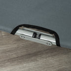 Folding Dog Bed in Steel and Oxford Fabric for Indoor and Outdoor Use, 59x46x15 cm, Grey