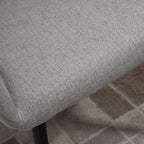 Set of 2 Modern Upholstered Chairs with Fabric Covering for Living Room and Lounge, Light Grey