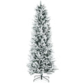 225cm Snowy Christmas Tree with 988 Branches and Steel Base for Indoors with Automatic Opening