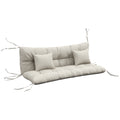 Outsunny Set of 4 Garden Cushions for Backrest and Seat with Padding, in Polyester, Cream