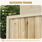 Outsunny Bench Garden container 172L in fir wood, 120x55x45cm, wood color - Borgè