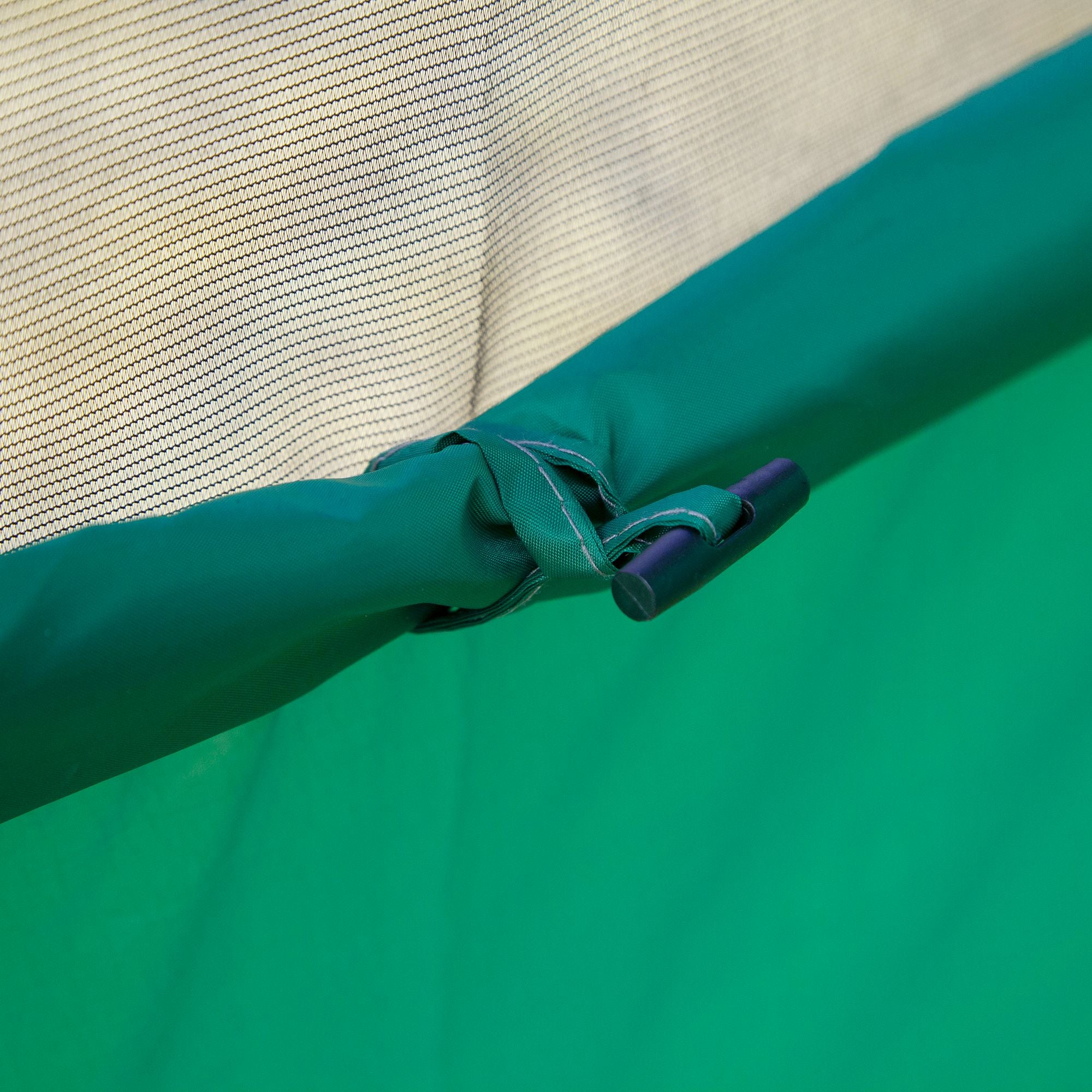 Camping Shower Tent with Carry Bag and Storage Pocket 122x122x213cm, Green