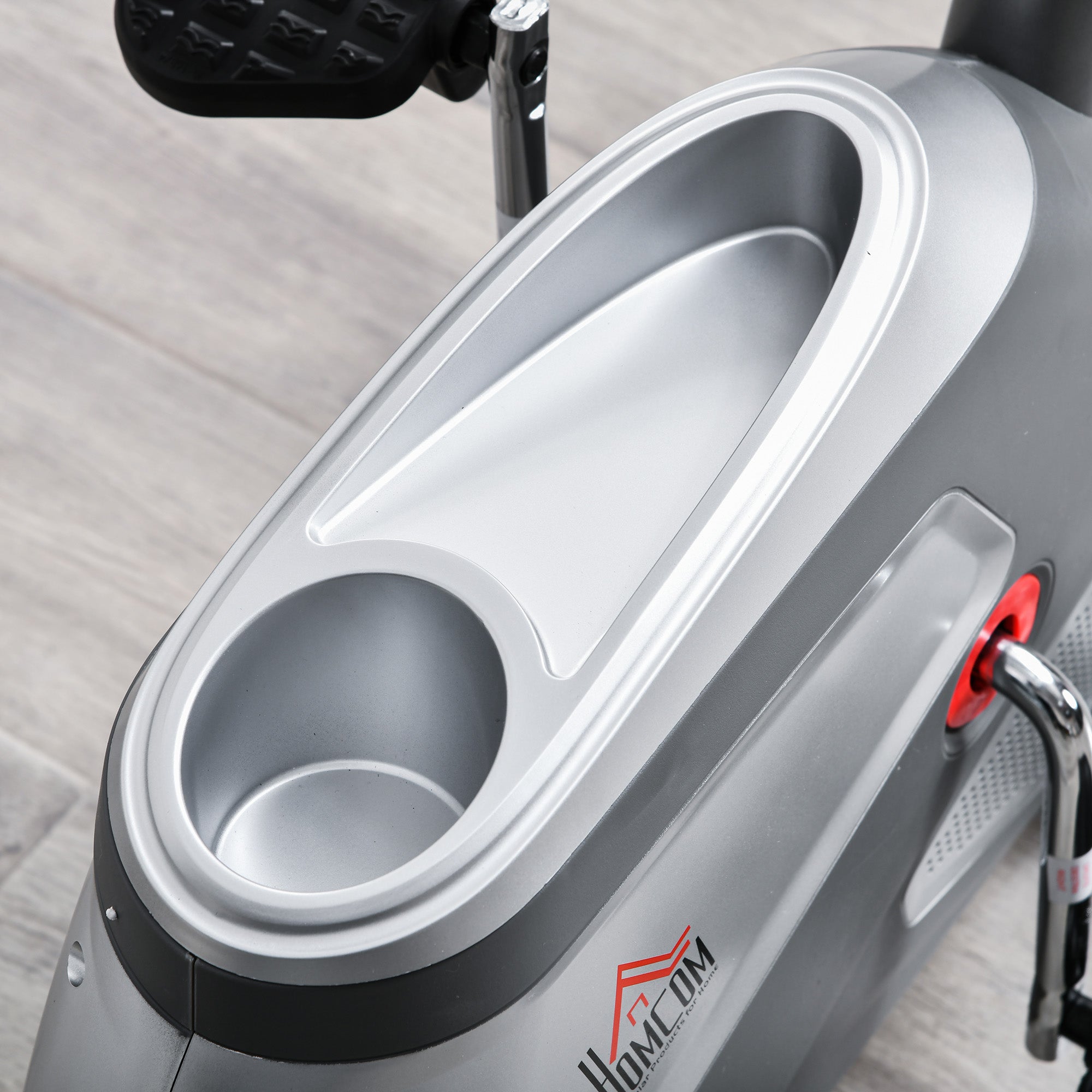 Recumbent Exercise Bike with Adjustable Seat, 8 Resistance Levels and LCD Monitor, 121.5-136x62.5x98cm, Grey