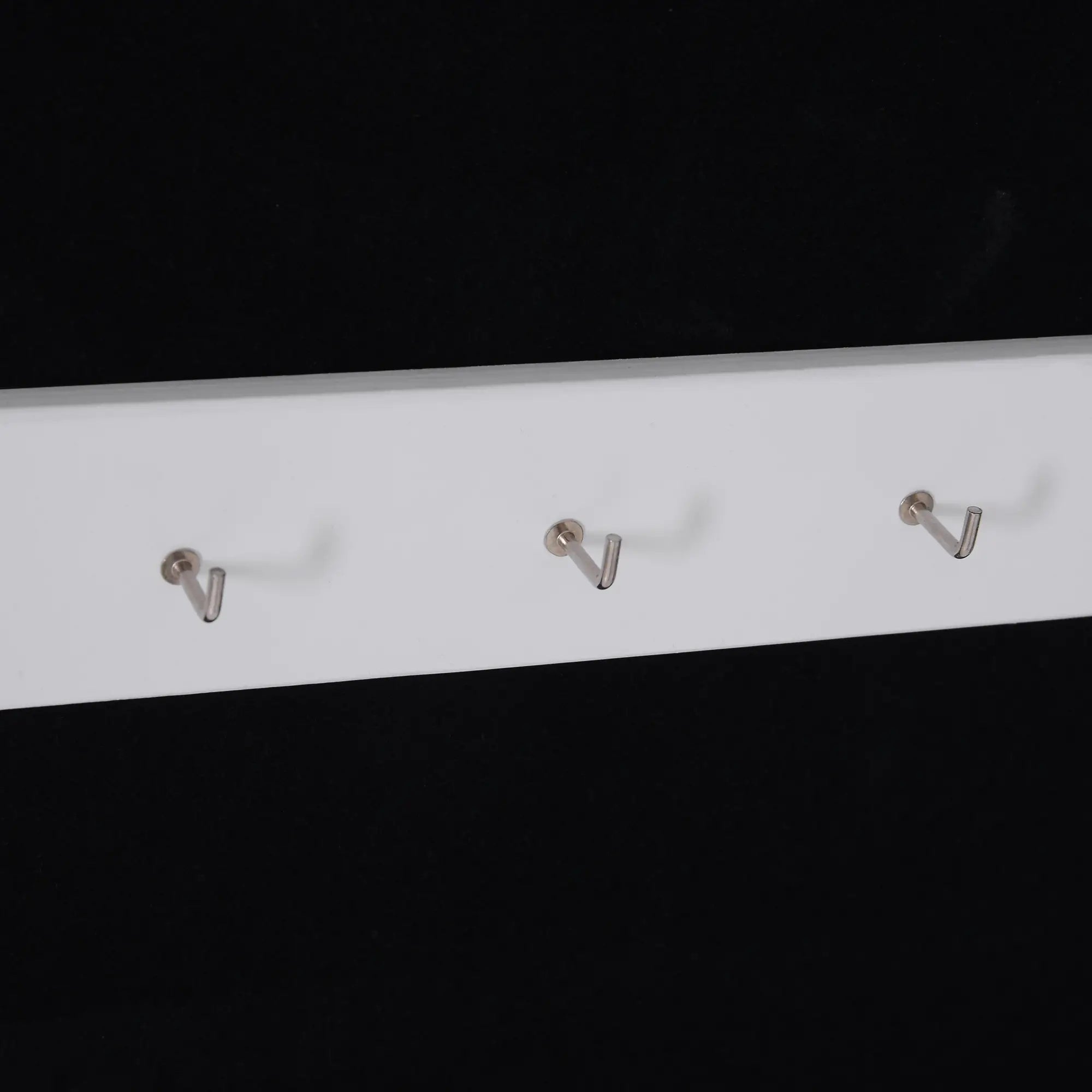 Jewellery Cabinet Adjustable Mirror Jewellery Box 20 LED Lights, Wood, White, 40x37x146 cm