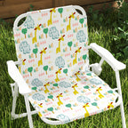 Garden Set for Children 2-5 Years with Round Table, 2 Folding Chairs and a Parasol, White