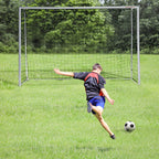 SPORTNOW Grey Football Goal 300x120x200 cm with Screws and Pegs Included, in PE and Metal