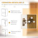 4-Door Chipboard Tall Pantry Cabinet with Cupboards and Open Shelf, 80x40x180 cm