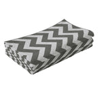 Reversible Outdoor Rug with Geometric Pattern, 121x182 cm, Grey and White