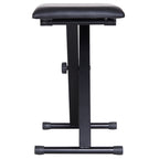 Piano Bench Padded Height Adjustable Foldable Non-Slip, Black, 39x29x47cm