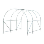 Outsunny Garden greenhouse tunnel for PI plants with iron, white, 350x200x200cm pipes - Borgè