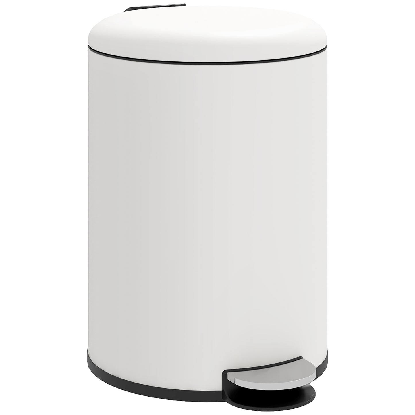 Pedal Bin 20L with Soft-Close Lid, Metal and PP, 36x30x44.5 cm, Cream