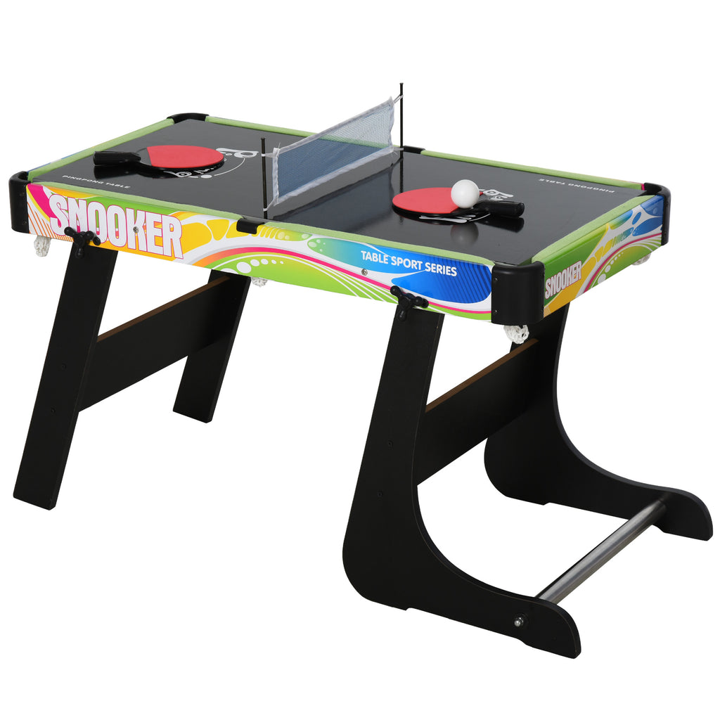 4 in 1 Folding Game Table for Foosball, Billiards, Air Hockey and Ping Pong, in MDF and Plastic