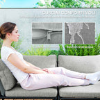 Outsunny Rattan Garden Lounge Set with Modular Corner Sofa, Coffee Table, and Cushions, Grey