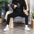 12.5kg Hex Single Dumbbell with Non-Slip Knurled Grip, Black